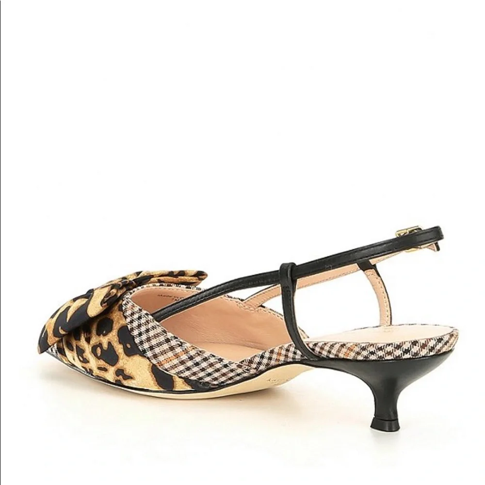 NWT Kate Spade Daxton houndstooth leopard pumps